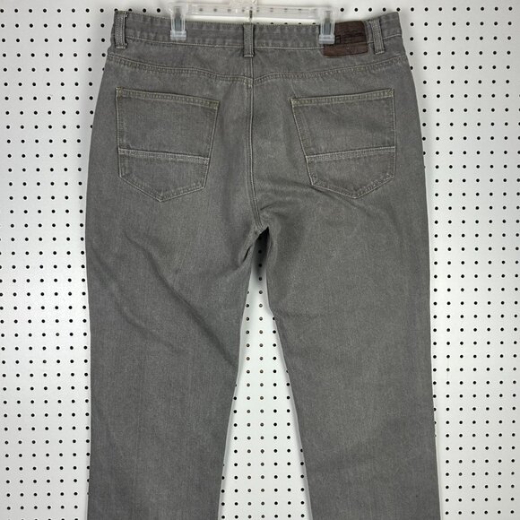 Godbody Baggy 90s Jeans 40x30 Hip Hop Gray Stitched Wide‎ Leg Streetwear Patch - Picture 2 of 7